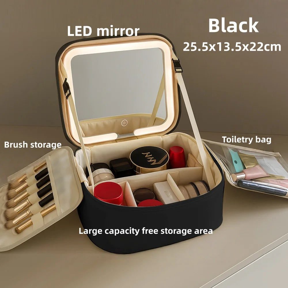 By Mozy LED Make-up Tas met Spiegel – Ruim & Draagbaar