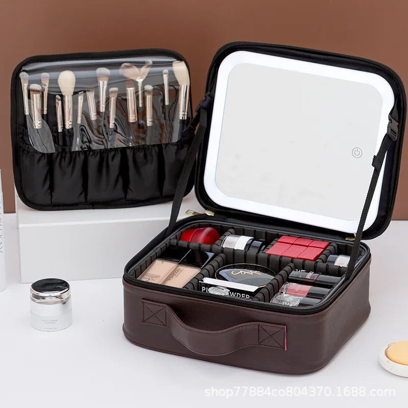 By Mozy LED Make-up Tas met Spiegel – Ruim & Draagbaar