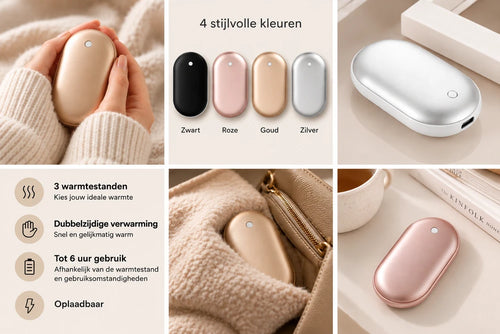 By Mozy Oplaadbare Handwarmer – compact en dubbelzijdig verwarmend