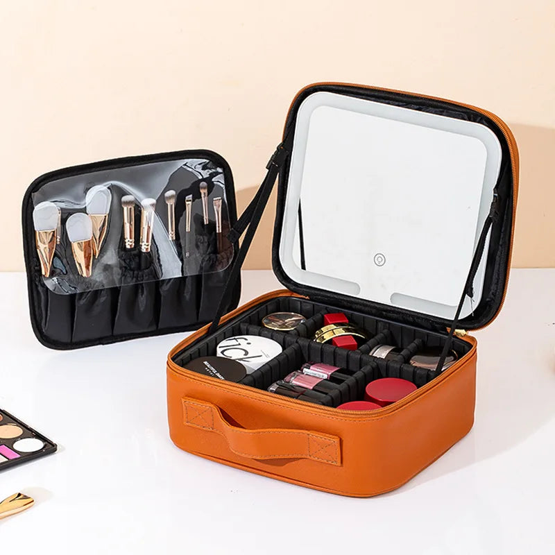 By Mozy LED Make-up Tas met Spiegel – Ruim & Draagbaar