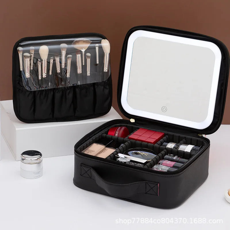 By Mozy LED Make-up Tas met Spiegel – Ruim & Draagbaar