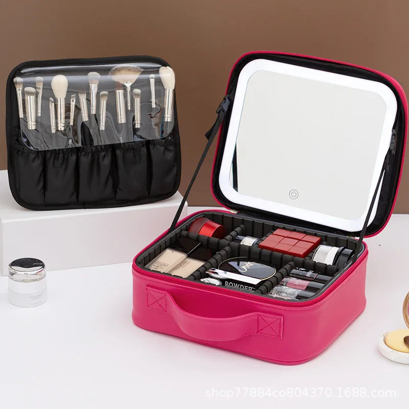 By Mozy LED Make-up Tas met Spiegel – Ruim & Draagbaar