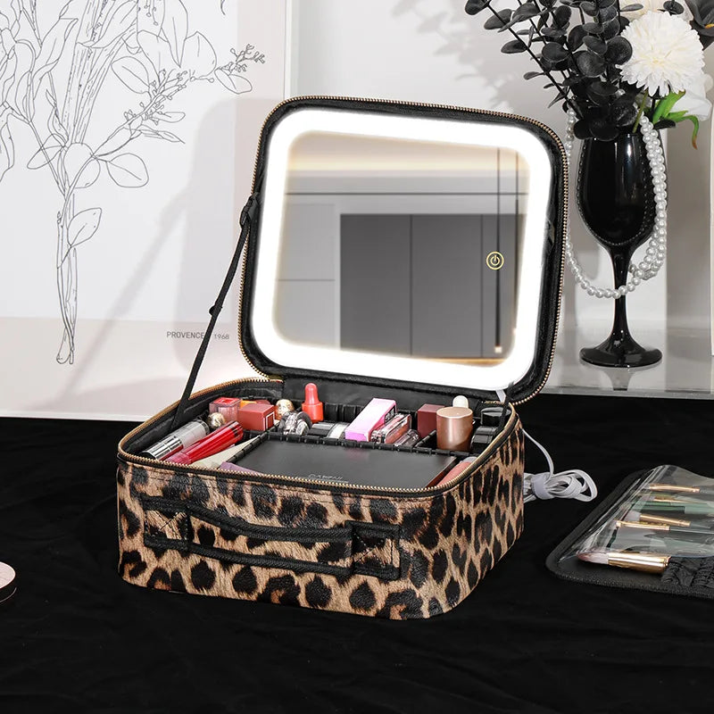 By Mozy LED Make-up Tas met Spiegel – Ruim & Draagbaar