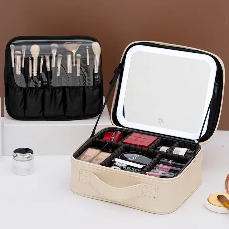 By Mozy LED Make-up Tas met Spiegel – Ruim & Draagbaar