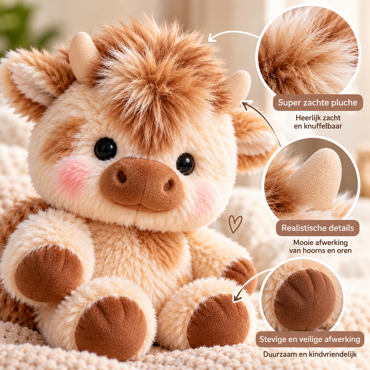 Mozy Cuddle – Bewegende pluche knuffel 30 cm