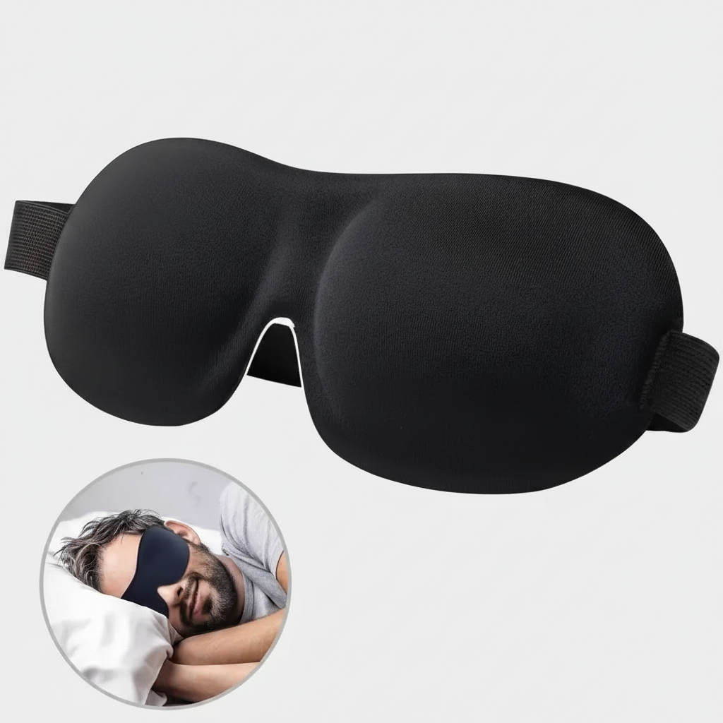 Mozy 3D Slaapmasker – Memory Foam Verduisteringsmasker voor Slaap & Reizen