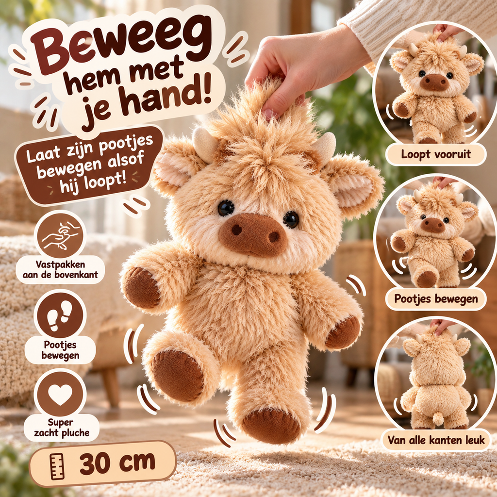Mozy Cuddle – Bewegende pluche knuffel 30 cm