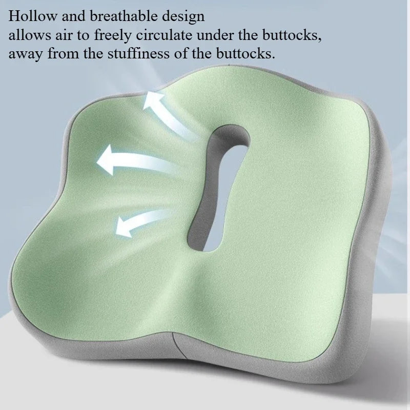 Ergonomisch Zitkussen met Geheugenschuim — 3D Ondersteuning voor Rug & Heup