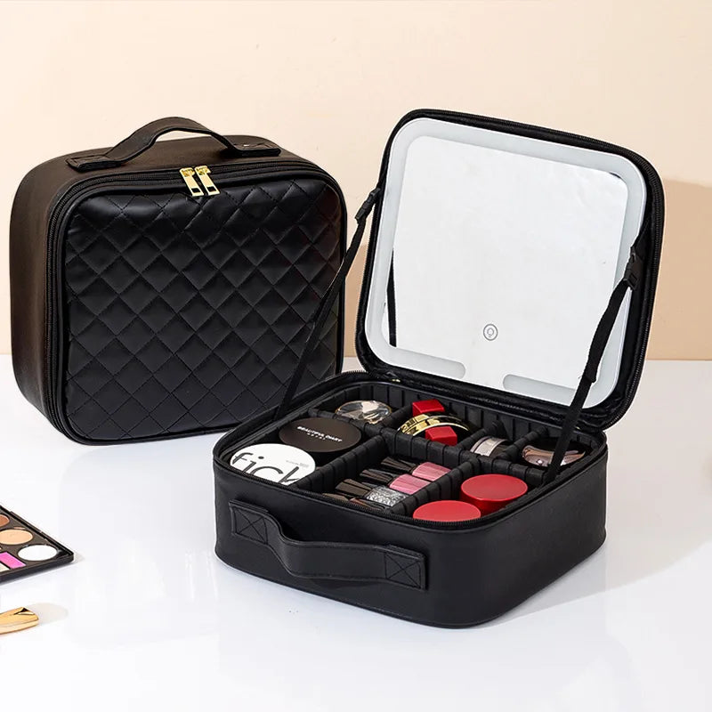 By Mozy LED Make-up Tas met Spiegel – Ruim & Draagbaar