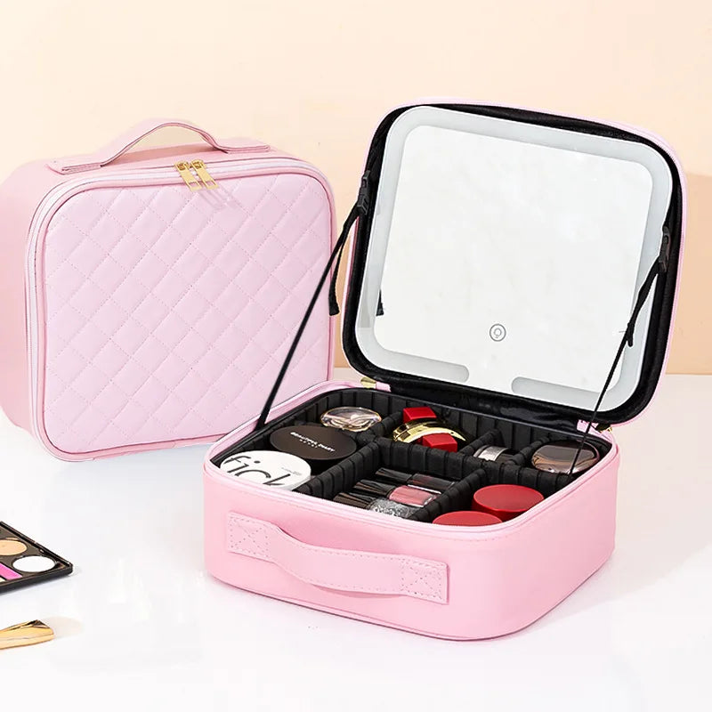By Mozy LED Make-up Tas met Spiegel – Ruim & Draagbaar