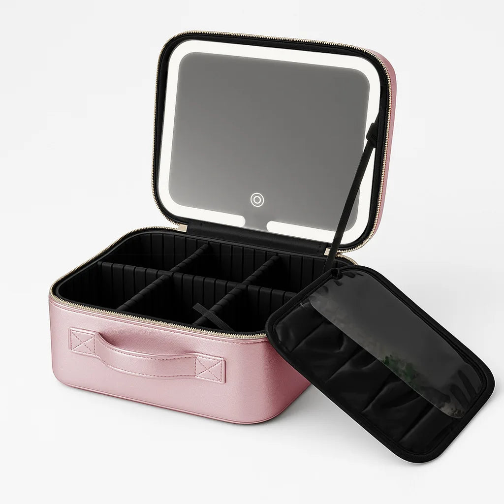 By Mozy LED Make-up Tas met Spiegel – Ruim & Draagbaar