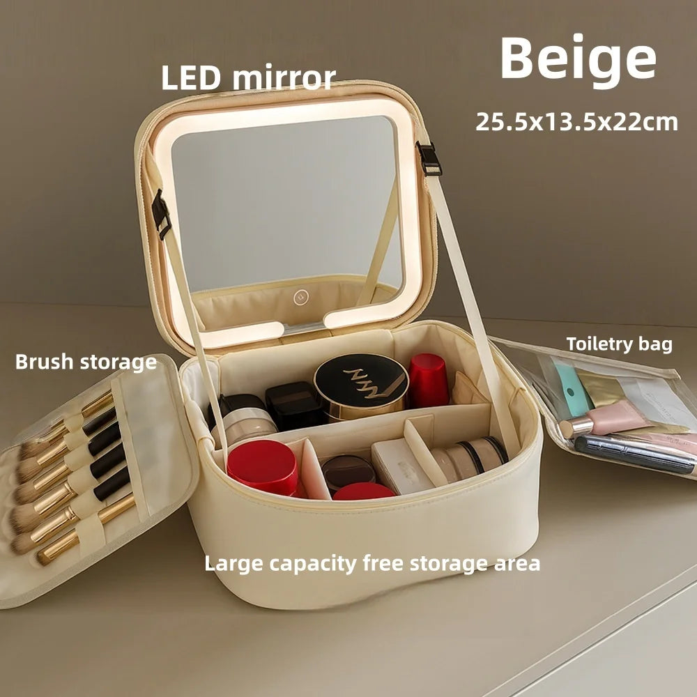 By Mozy LED Make-up Tas met Spiegel – Ruim & Draagbaar