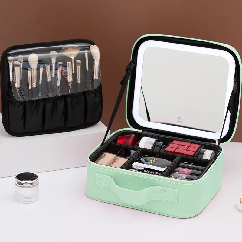 By Mozy LED Make-up Tas met Spiegel – Ruim & Draagbaar