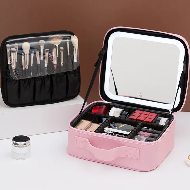 By Mozy LED Make-up Tas met Spiegel – Ruim & Draagbaar